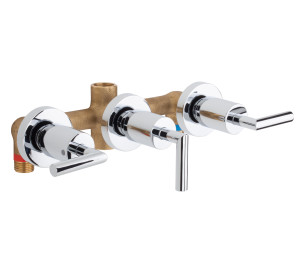 Built-in 8" shower mixer with diverter